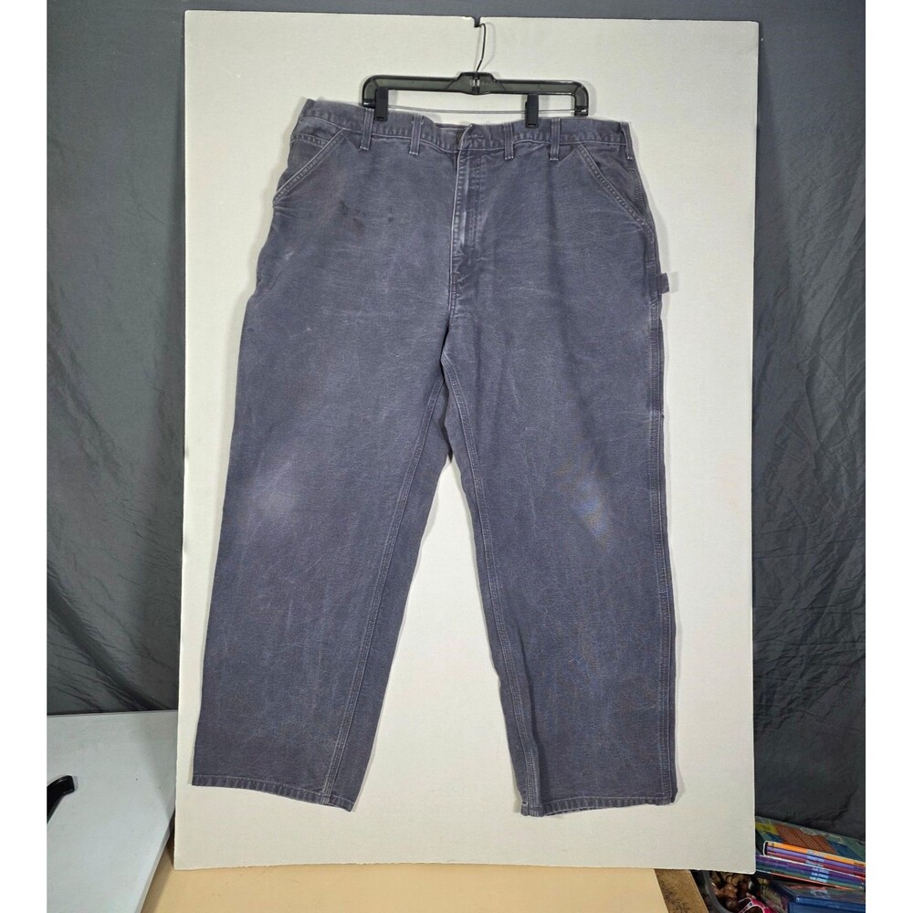 Carhartt B11 PTB Men’s Gray Duck Canvas Dungaree Pants 44x32
